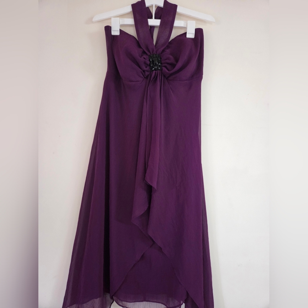 Purple Halter Gown